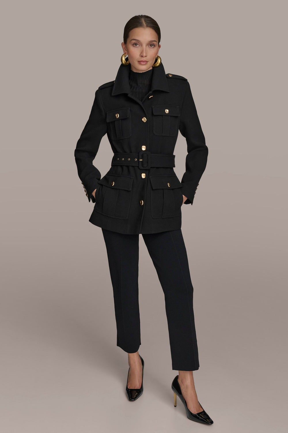 Donna Karan | BELTED MILITARY BLAZER