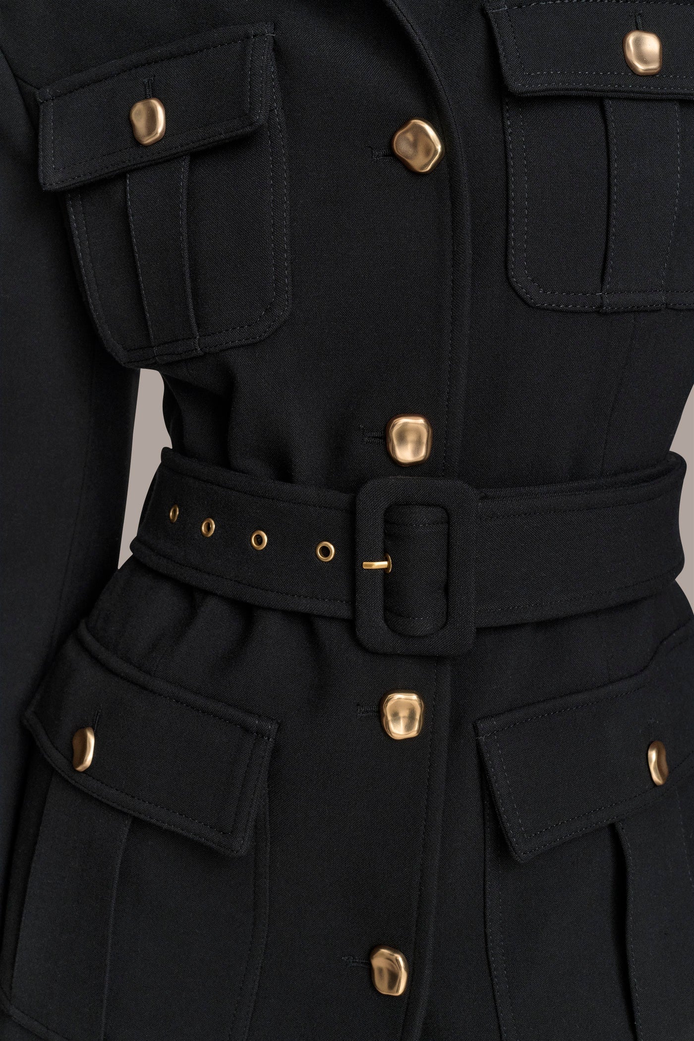 Donna Karan | BELTED MILITARY BLAZER