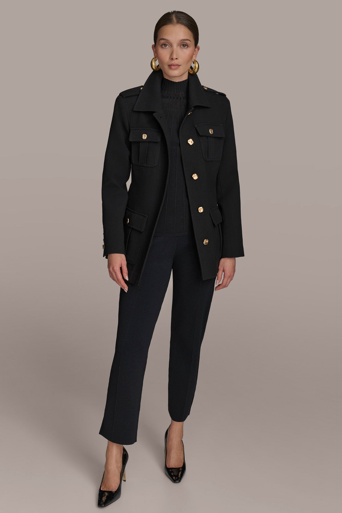 Donna Karan | BELTED MILITARY BLAZER
