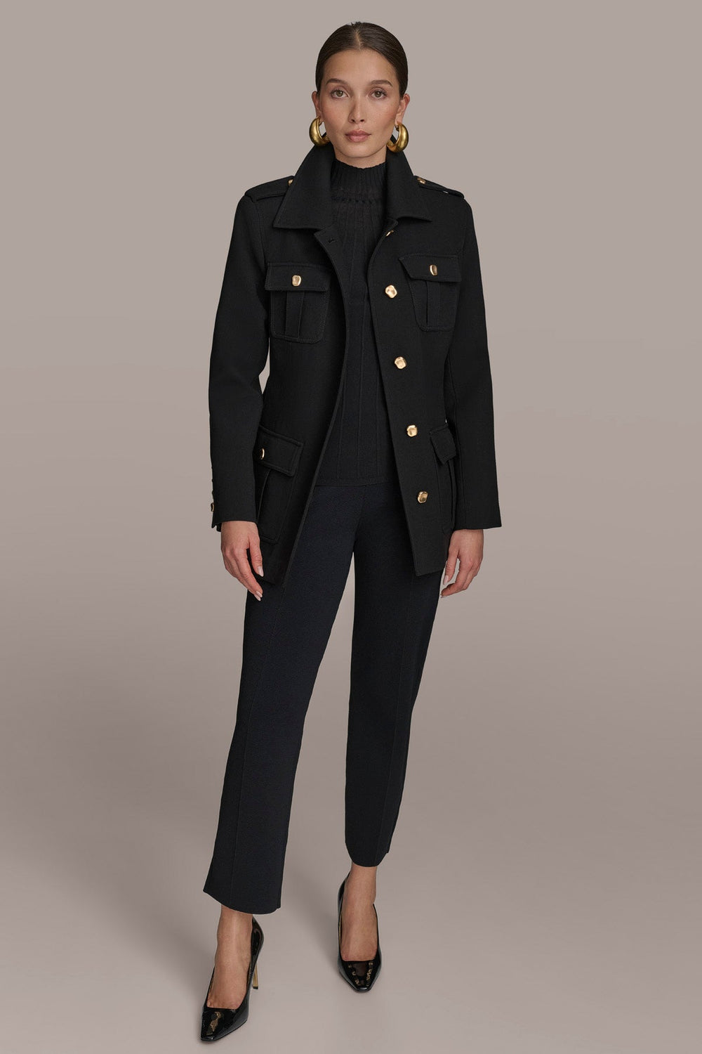Donna Karan | BELTED MILITARY BLAZER