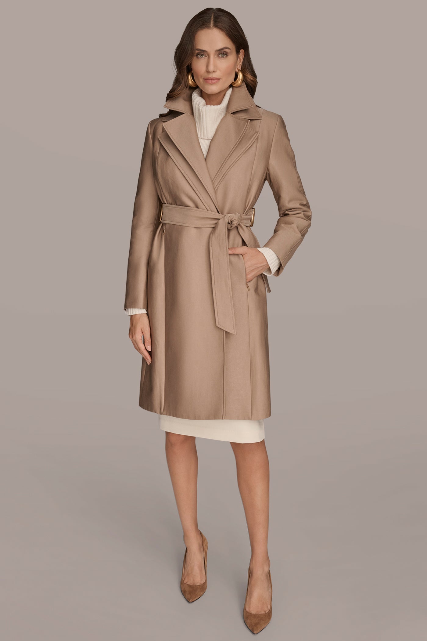 Donna Karan | DOUBLE COLLAR TRENCH