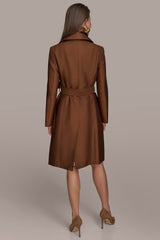 Donna Karan | DOUBLE COLLAR SATIN TRENCH COAT