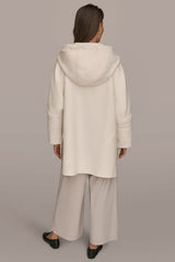Donna Karan | HOODED WOOL-BLEND CAPE COAT