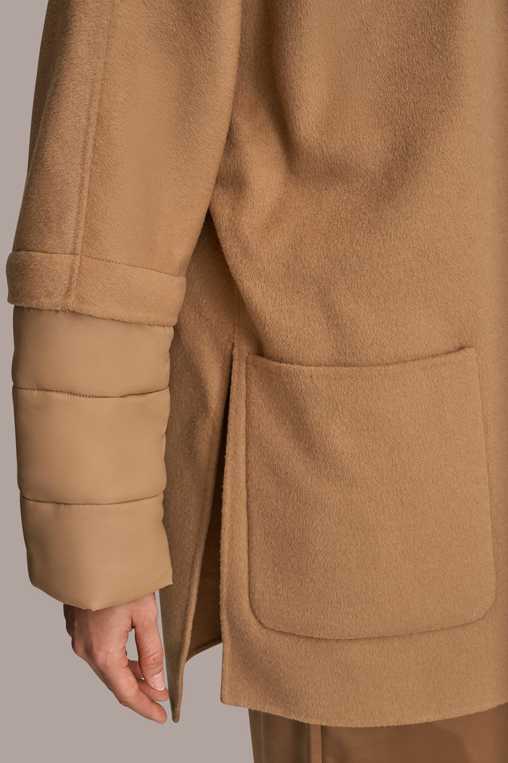 Donna Karan | HOODED WOOL-BLEND CAPE COAT
