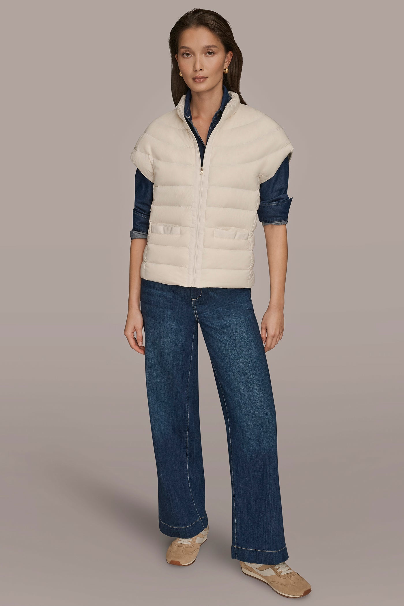 Donna Karan | CAP SLEEVE PUFFER VEST