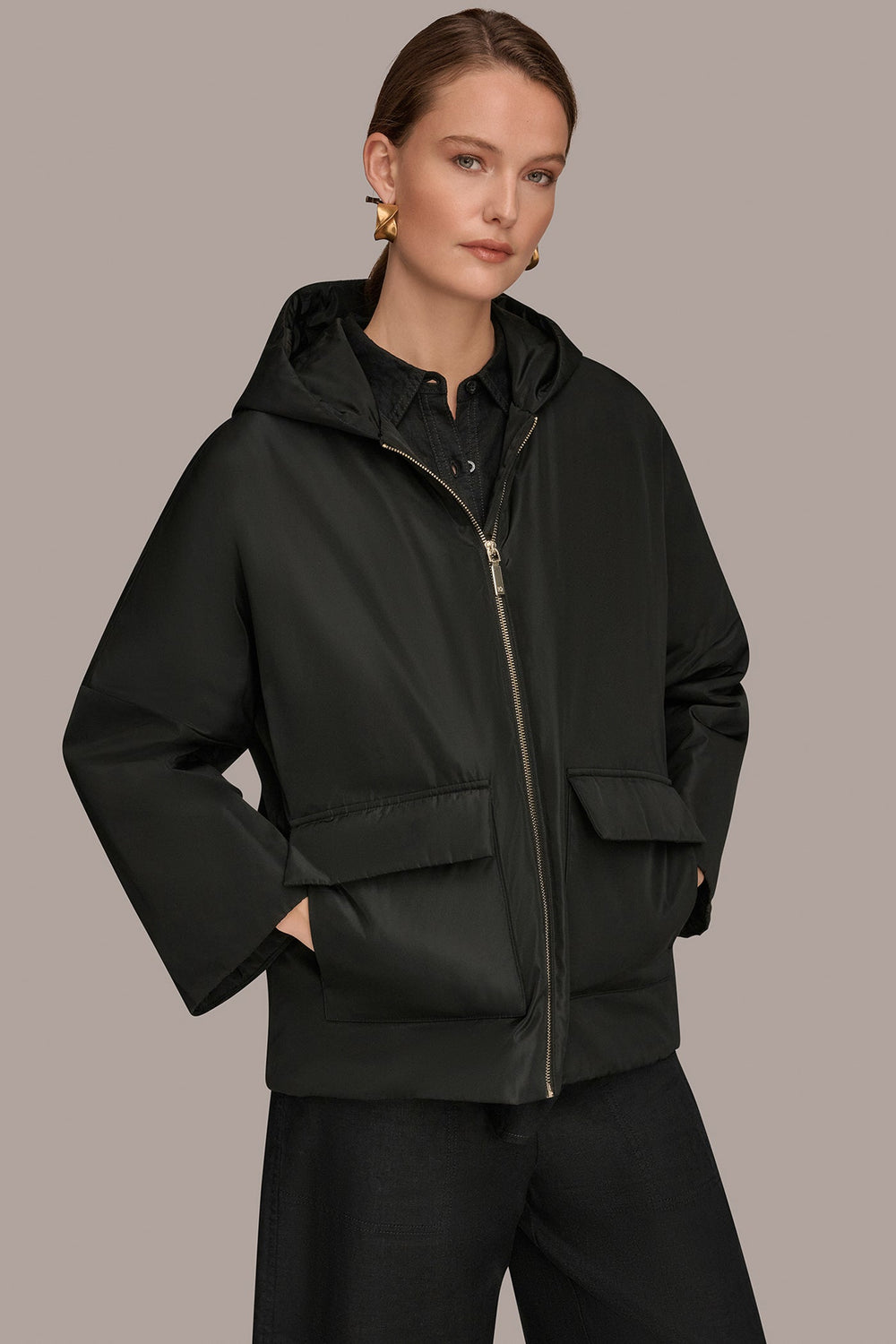 Donna Karan | HOODED LIGHT QUILT JACKET