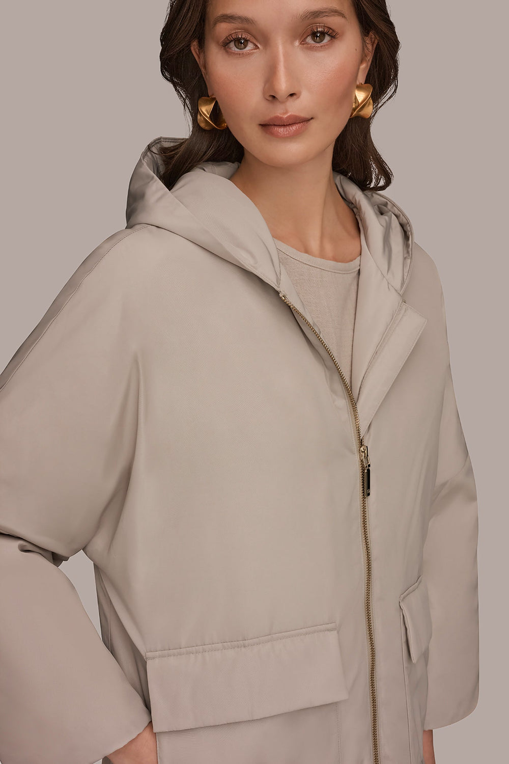 Donna Karan | HOODED LIGHT QUILT JACKET
