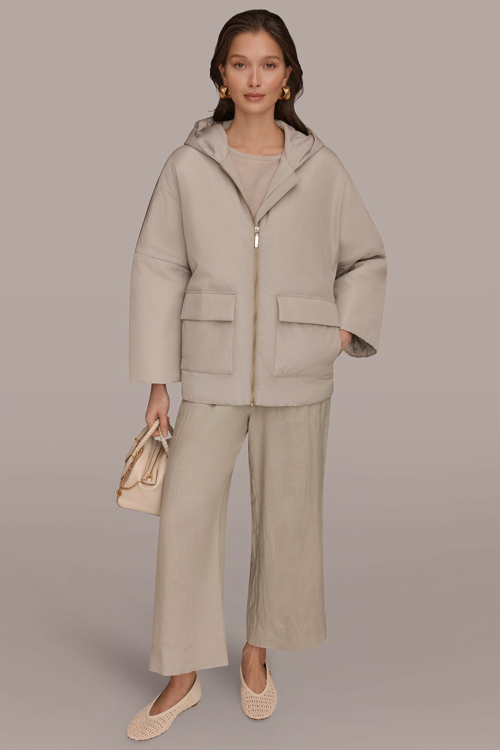Donna Karan | HOODED LIGHT QUILT JACKET
