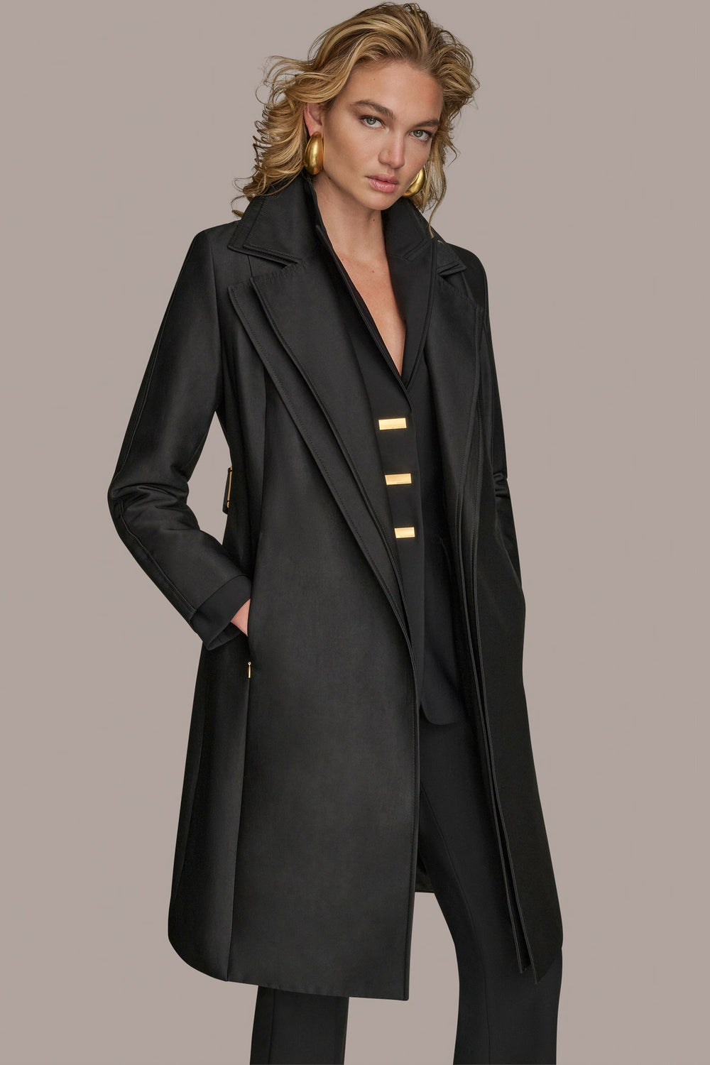 Donna Karan | DOUBLE COLLAR TRENCH