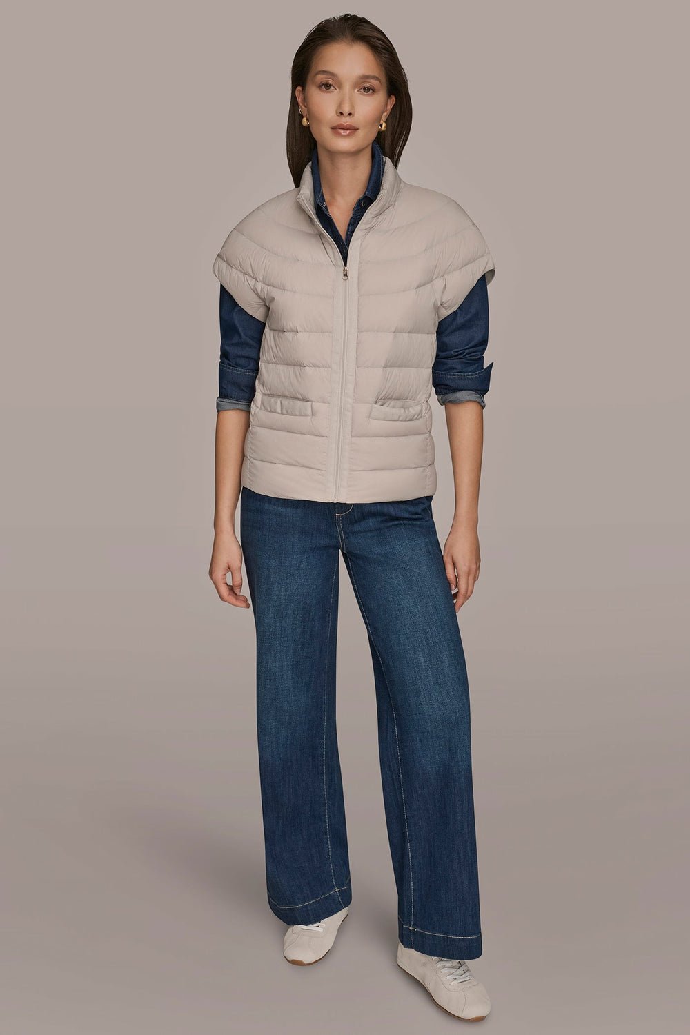 Donna Karan | CAP SLEEVE PUFFER VEST