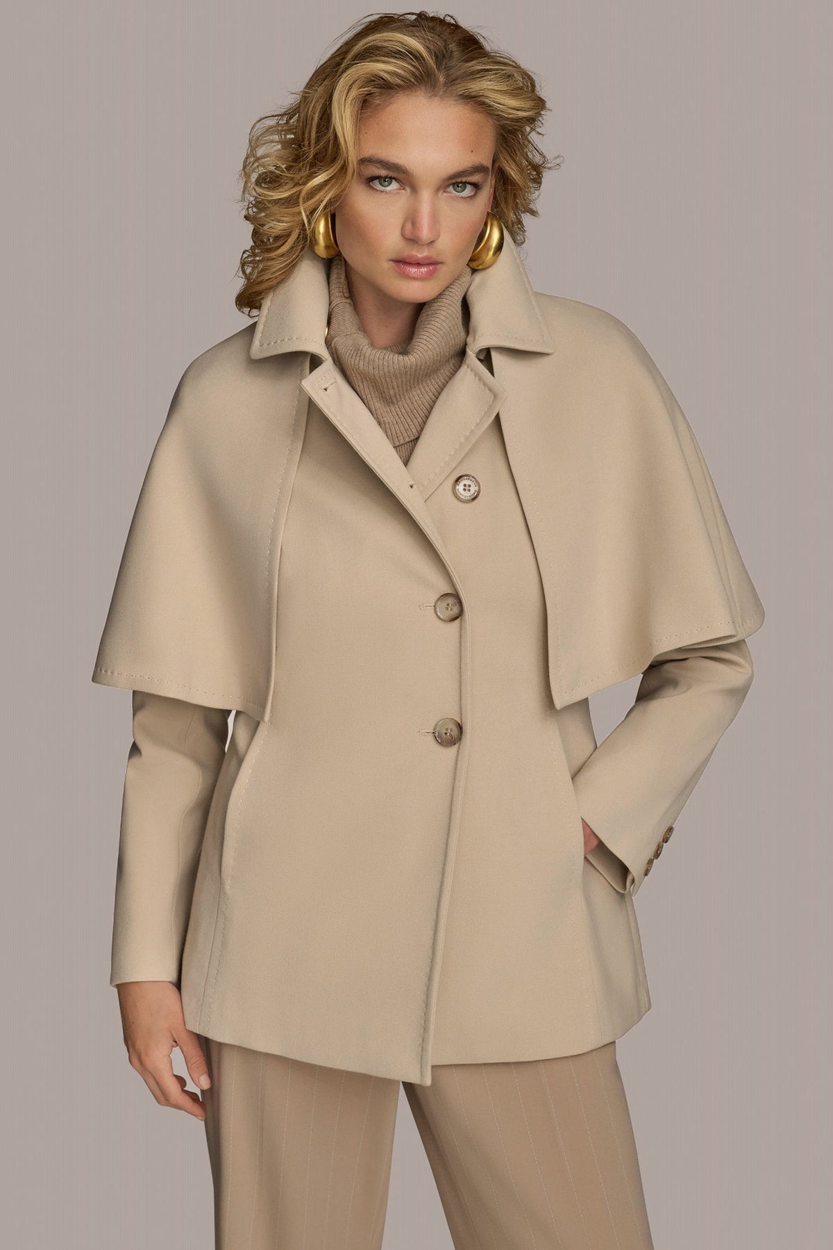 Donna Karan | WATER REPELLENT CREPE CAPELET