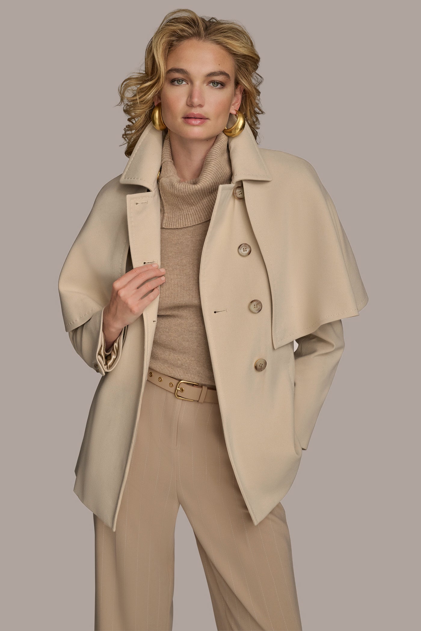 Donna Karan | WATER REPELLENT CREPE CAPELET