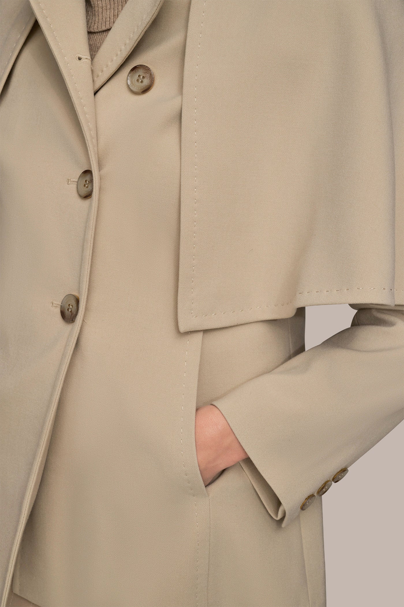 Donna Karan | WATER REPELLENT CREPE CAPELET