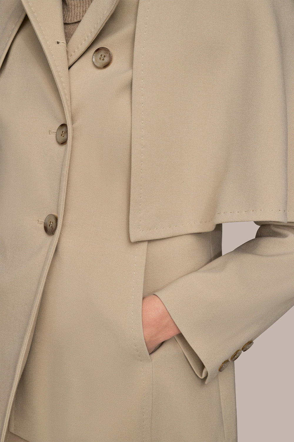 Donna Karan | WATER REPELLENT CREPE CAPELET