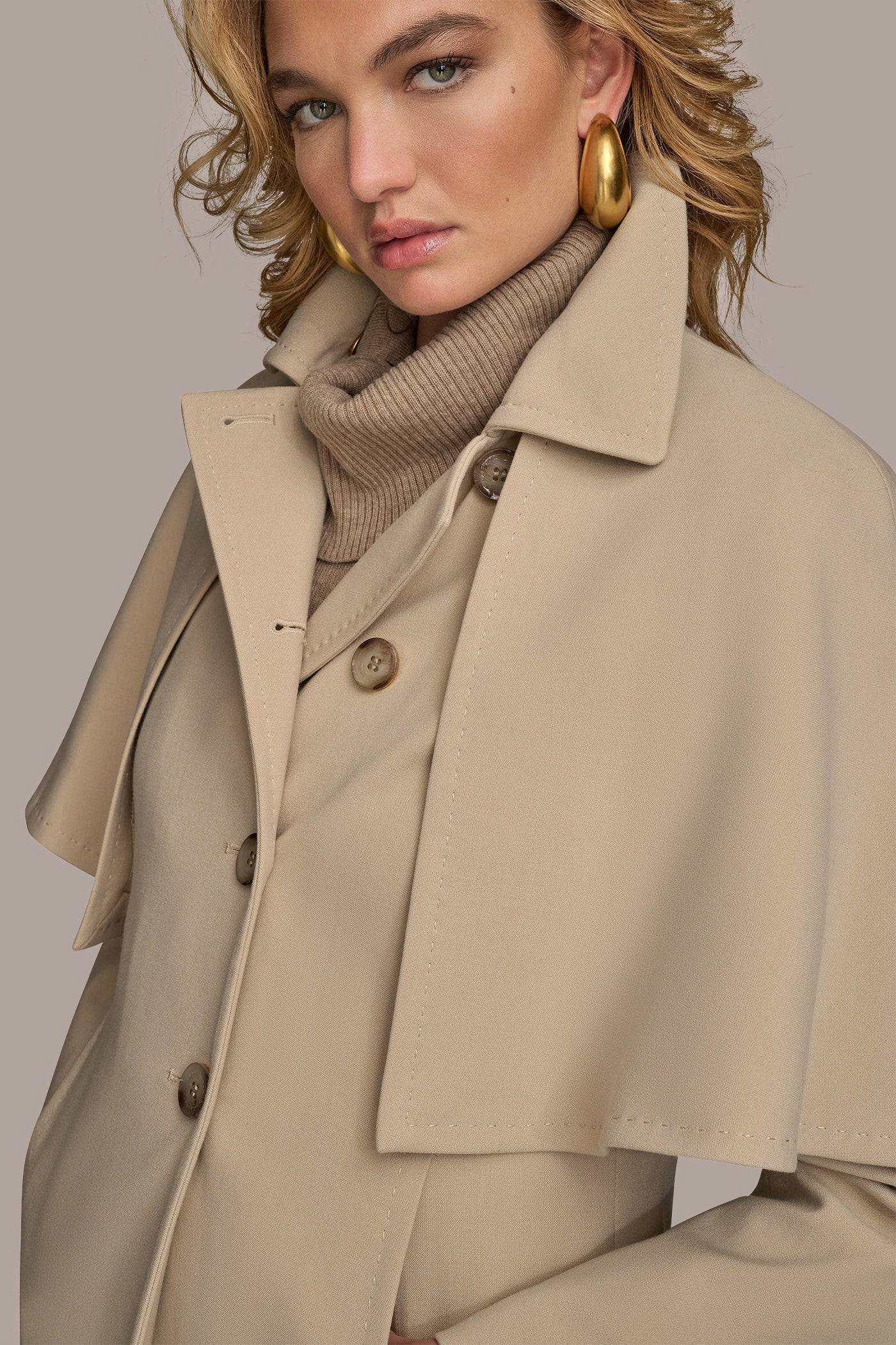 Donna Karan | WATER REPELLENT CREPE CAPELET