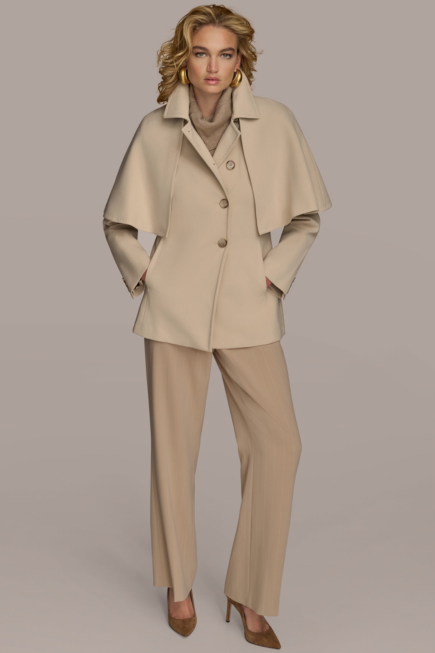 Donna Karan | WATER REPELLENT CREPE CAPELET