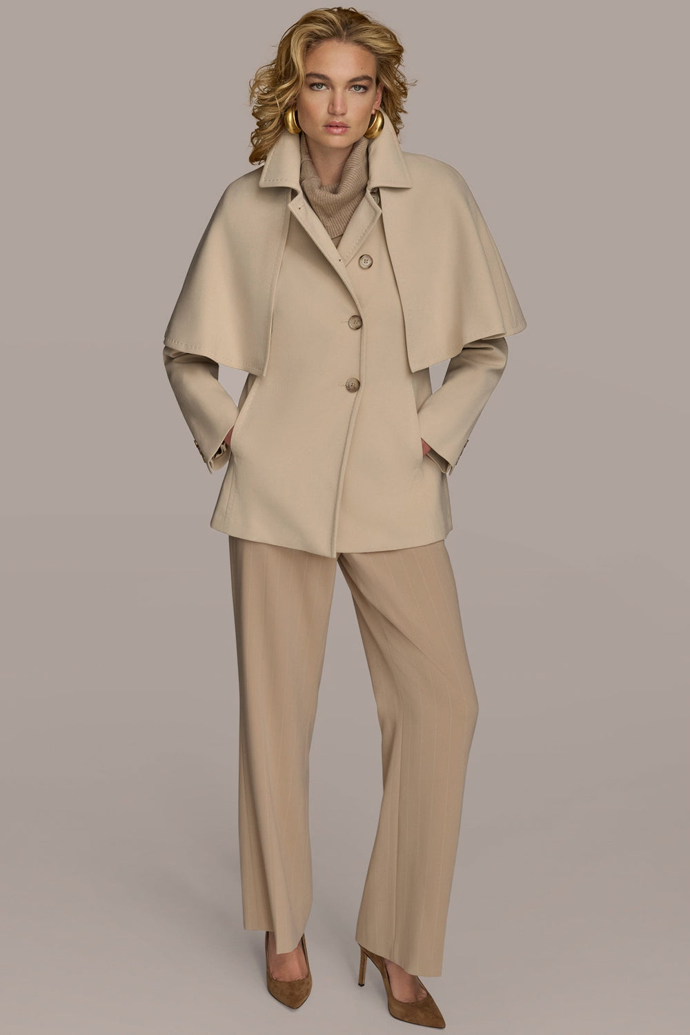 Donna Karan | WATER REPELLENT CREPE CAPELET
