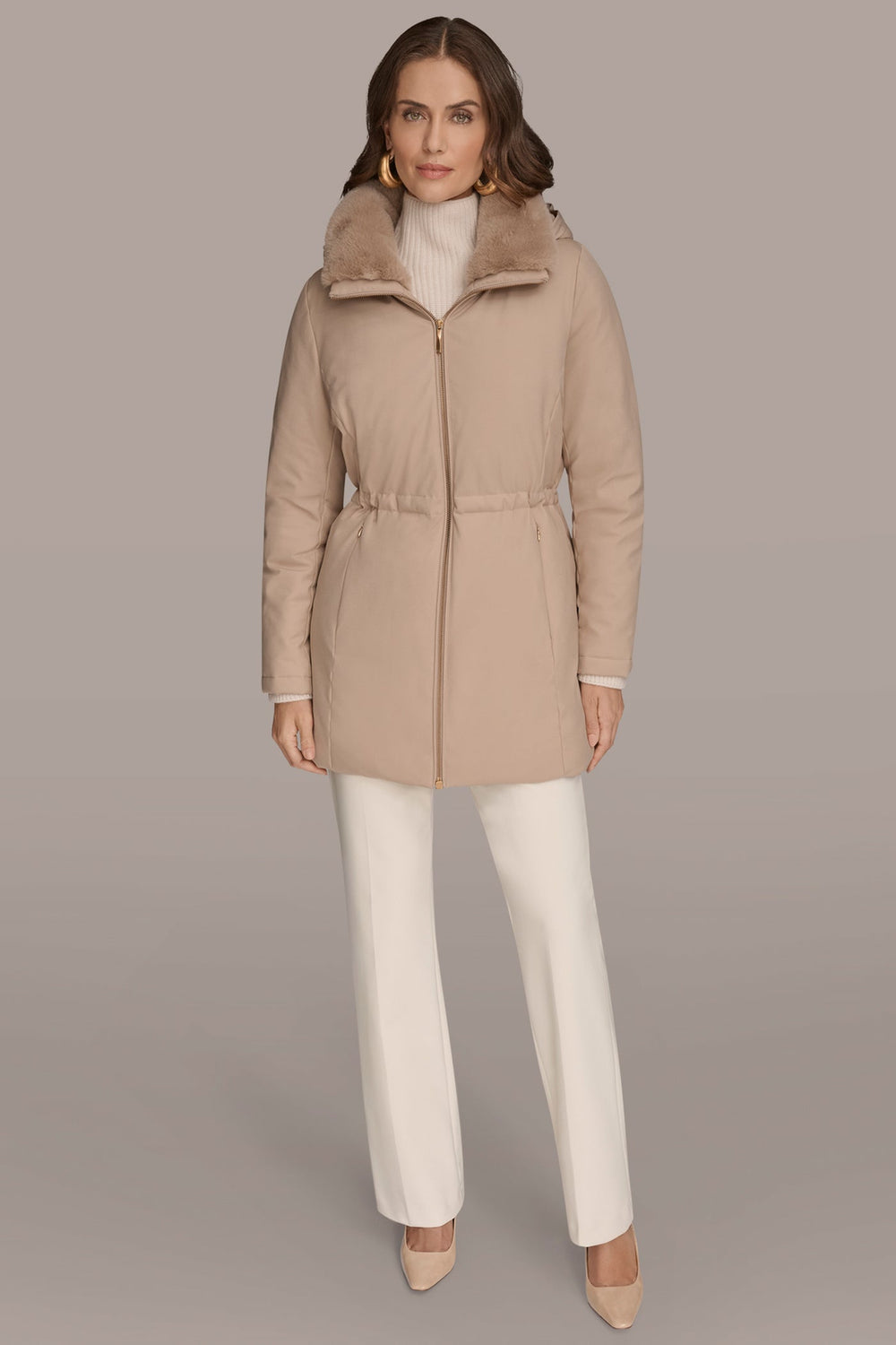 Donna Karan | FAUX FUR LINED PUFFER