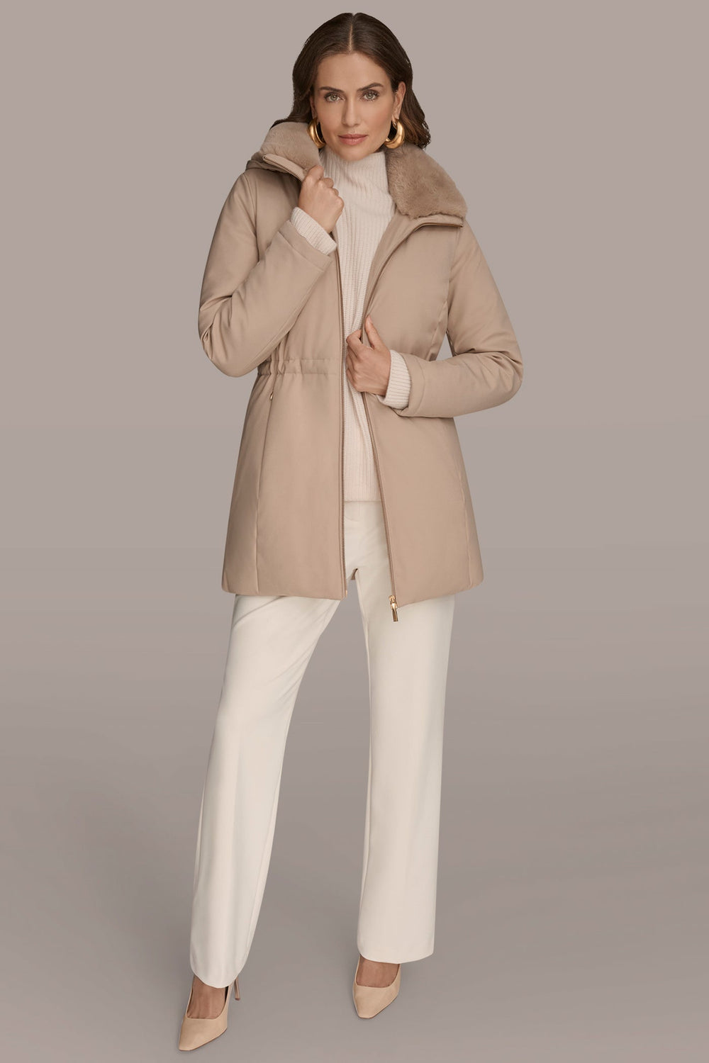 Donna Karan | FAUX FUR LINED PUFFER