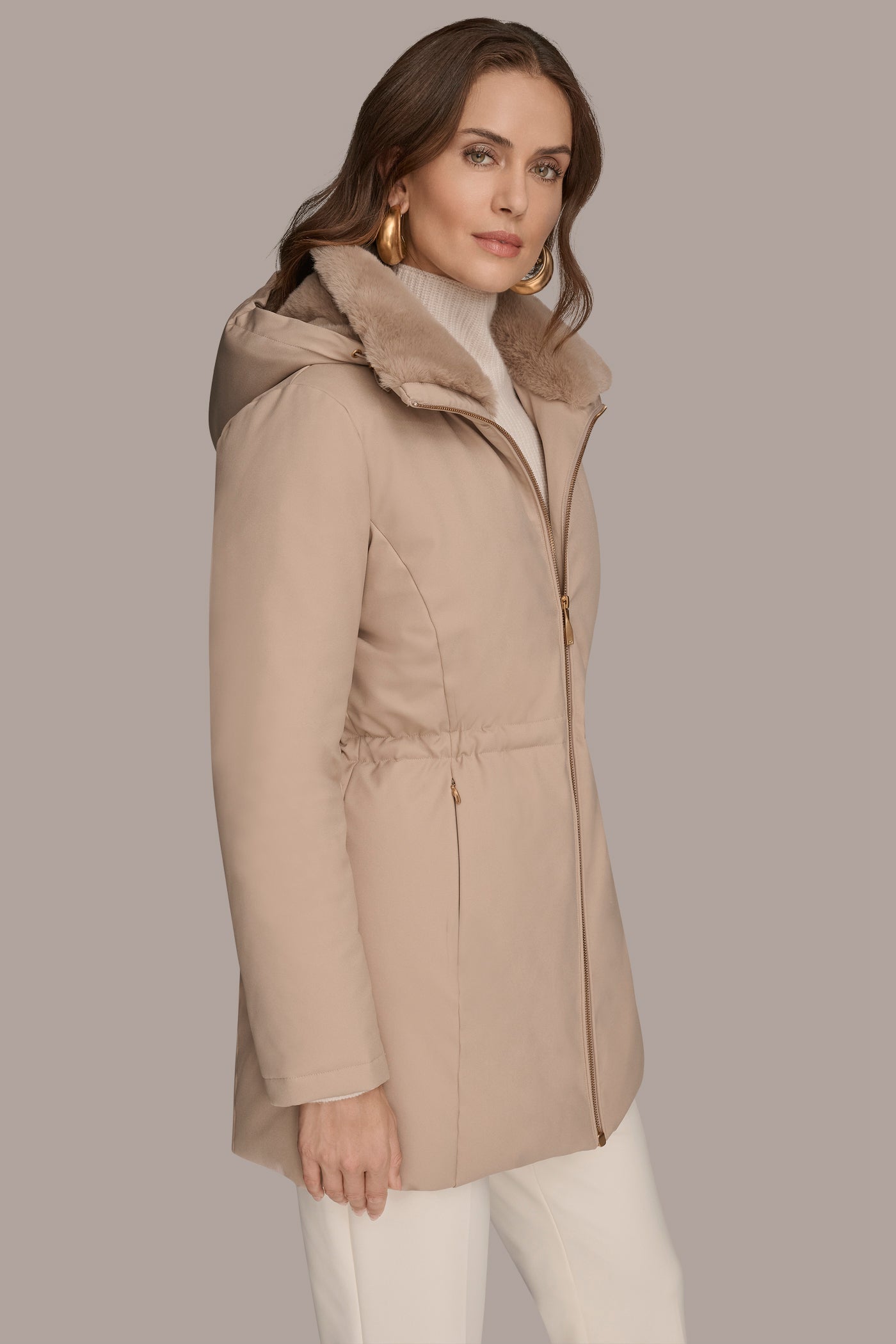 Donna Karan | FAUX FUR LINED PUFFER