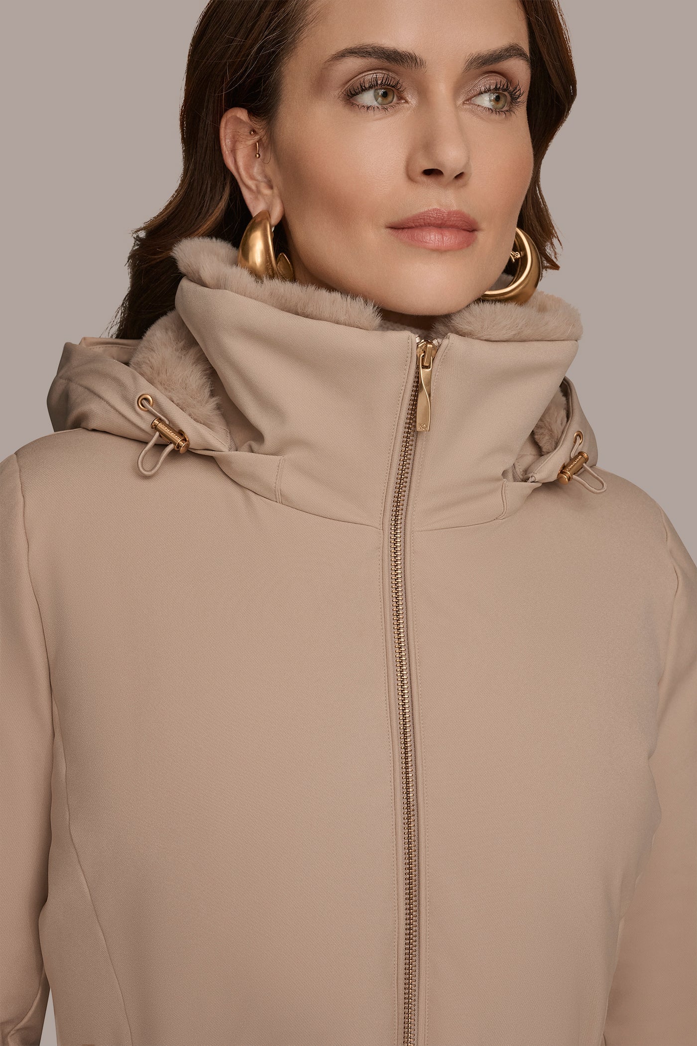 Donna Karan | FAUX FUR LINED PUFFER