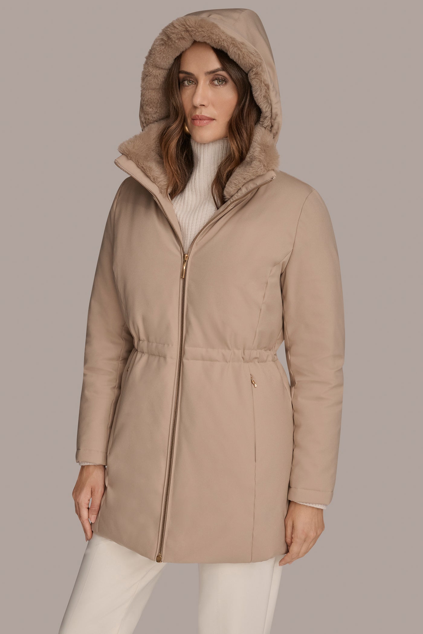 Donna Karan | FAUX FUR LINED PUFFER