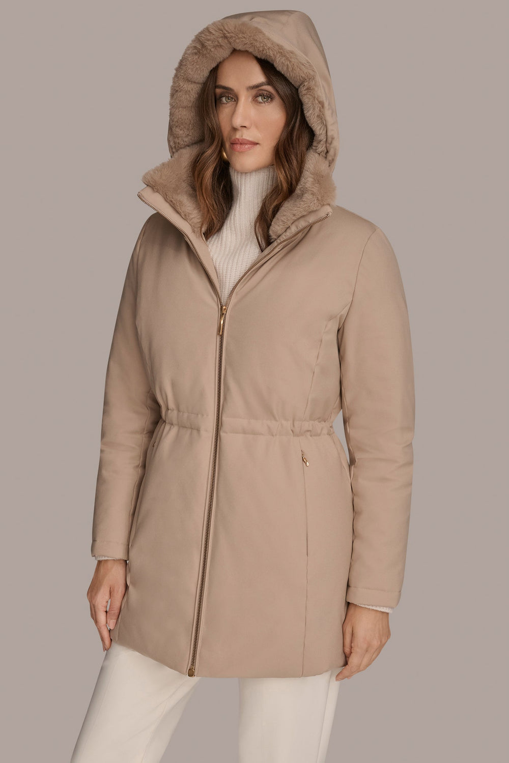 Donna Karan | FAUX FUR LINED PUFFER
