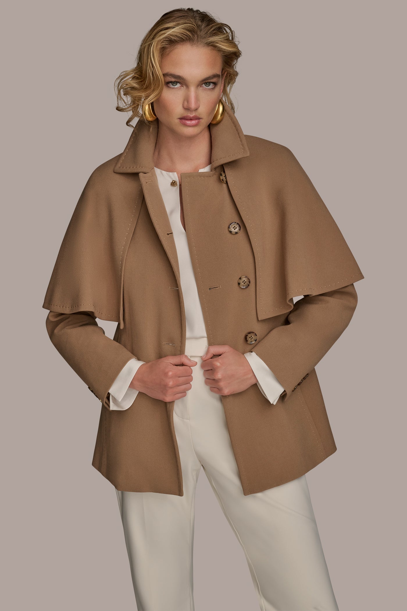 Donna Karan | WATER REPELLENT CREPE CAPELET