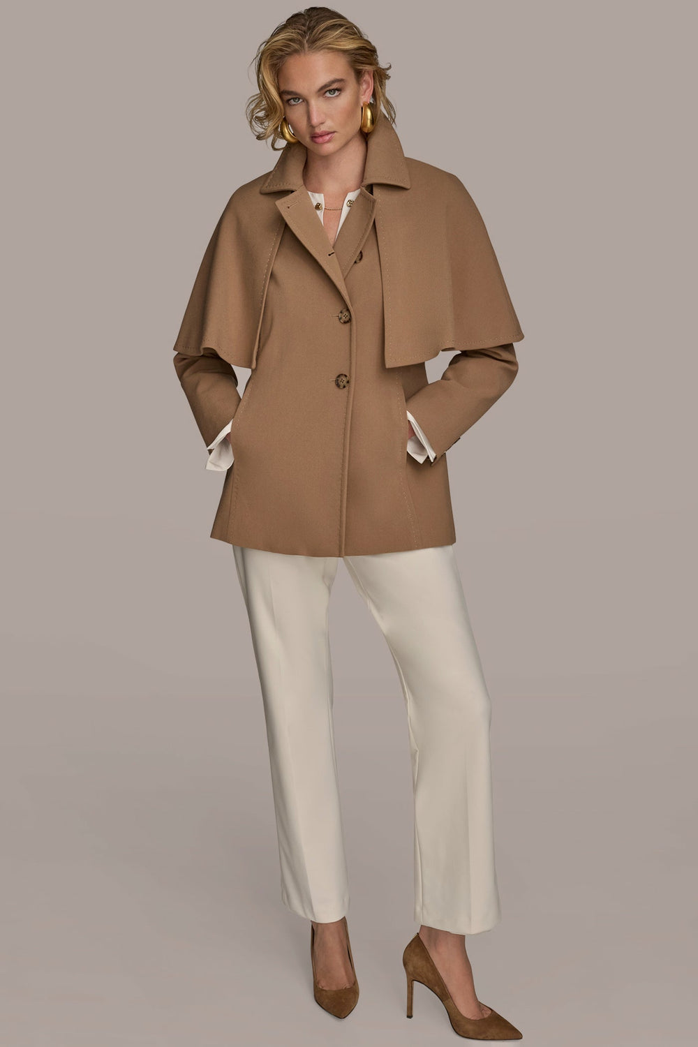 Donna Karan | WATER REPELLENT CREPE CAPELET