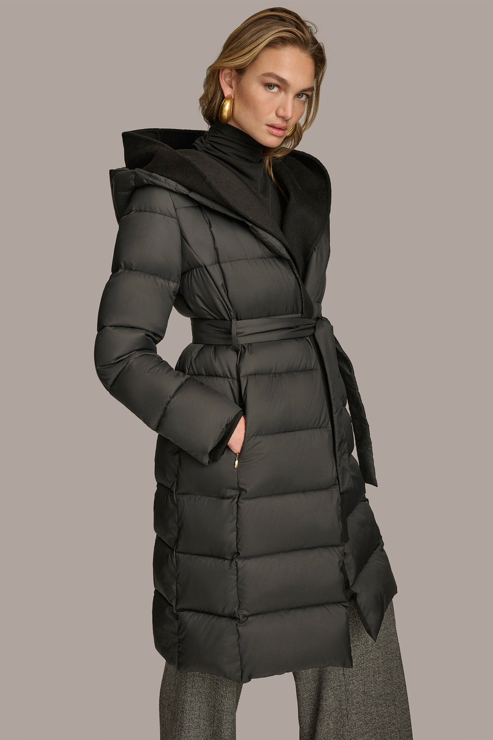Donna Karan | TIE WAIST PUFFER