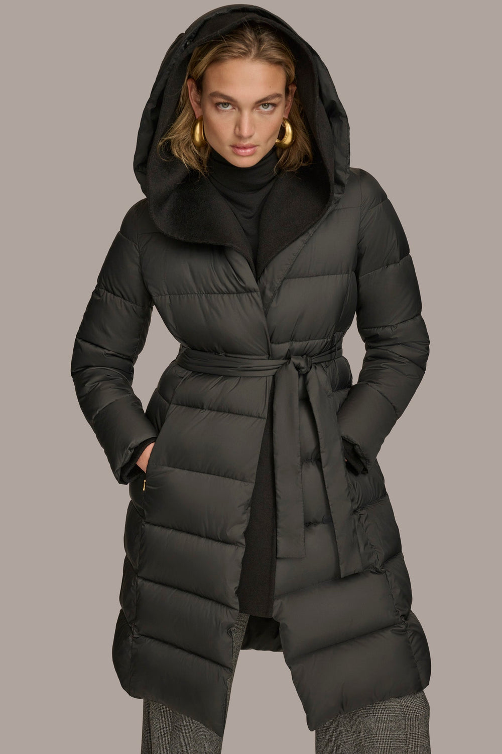 Donna Karan | TIE WAIST PUFFER