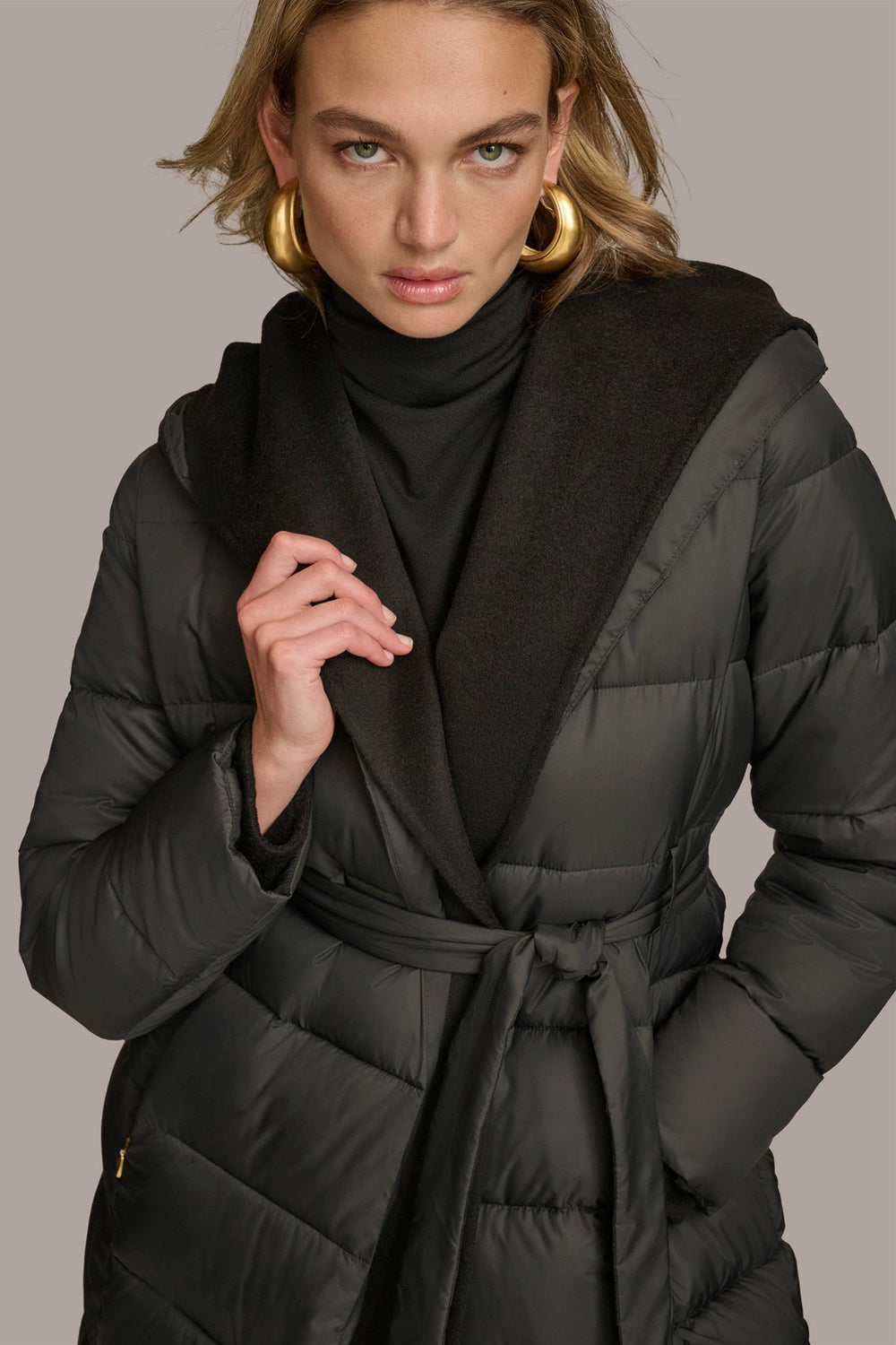 Donna Karan | TIE WAIST PUFFER