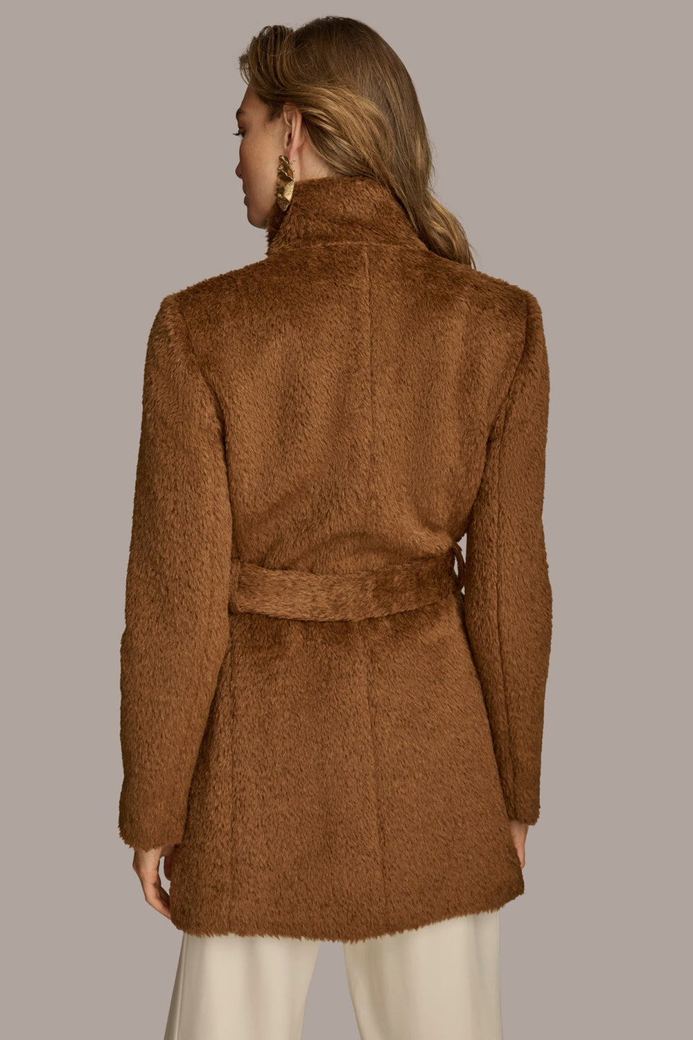 Donna Karan | Belted Wool Wrap Coat