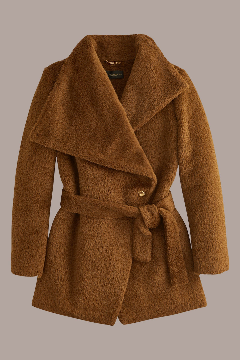 Donna Karan | Belted Wool Wrap Coat