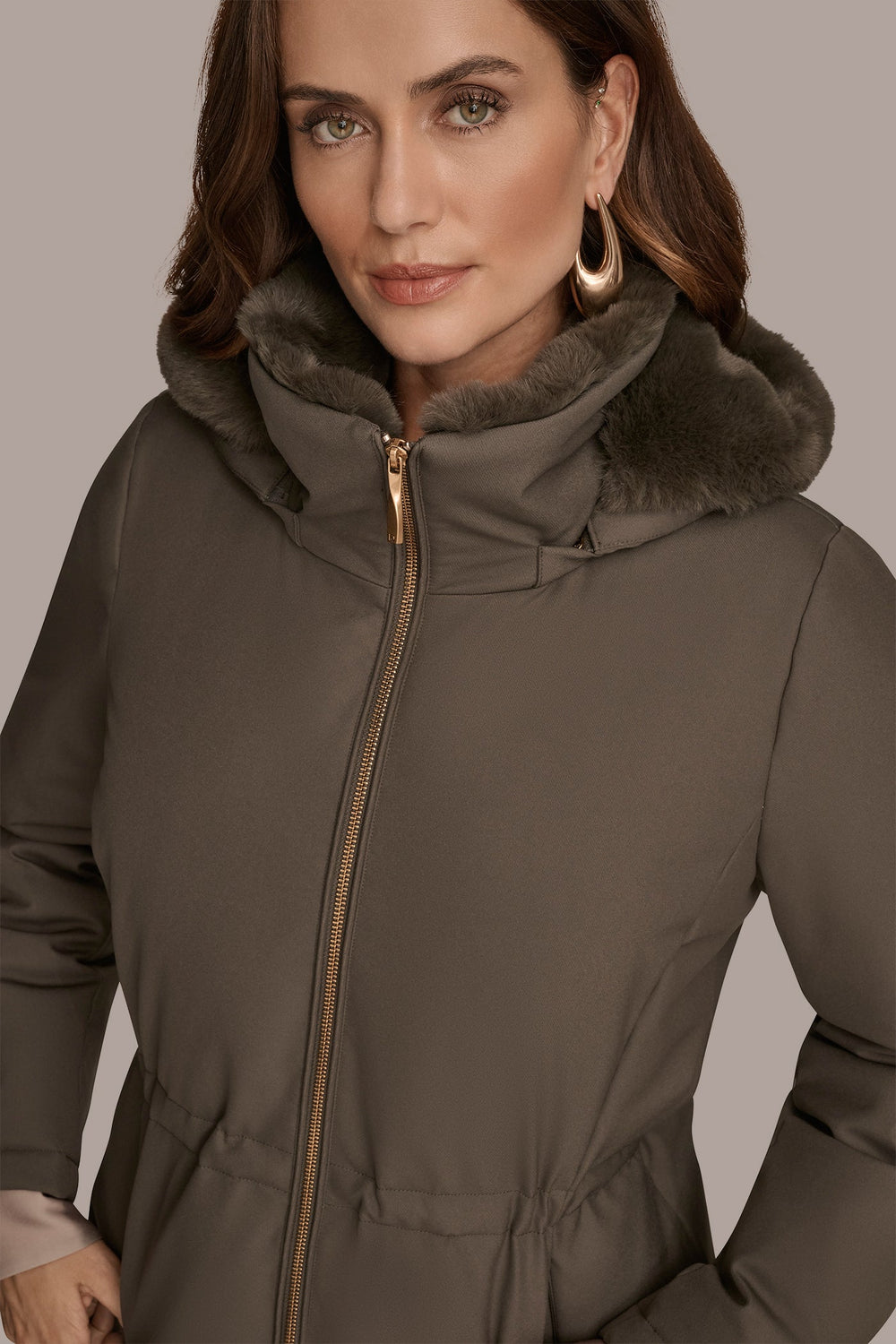 Donna Karan | FAUX FUR LINED PUFFER