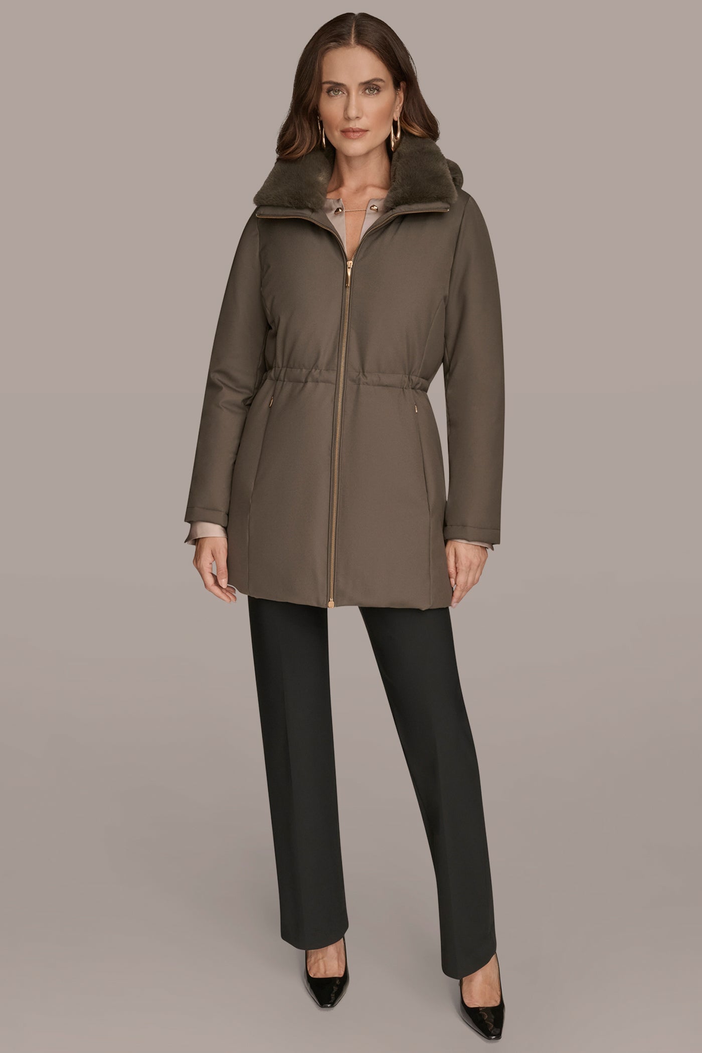 Donna Karan | FAUX FUR LINED PUFFER