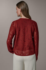 Donna Karan | FLORAL SHEER CARDIGAN