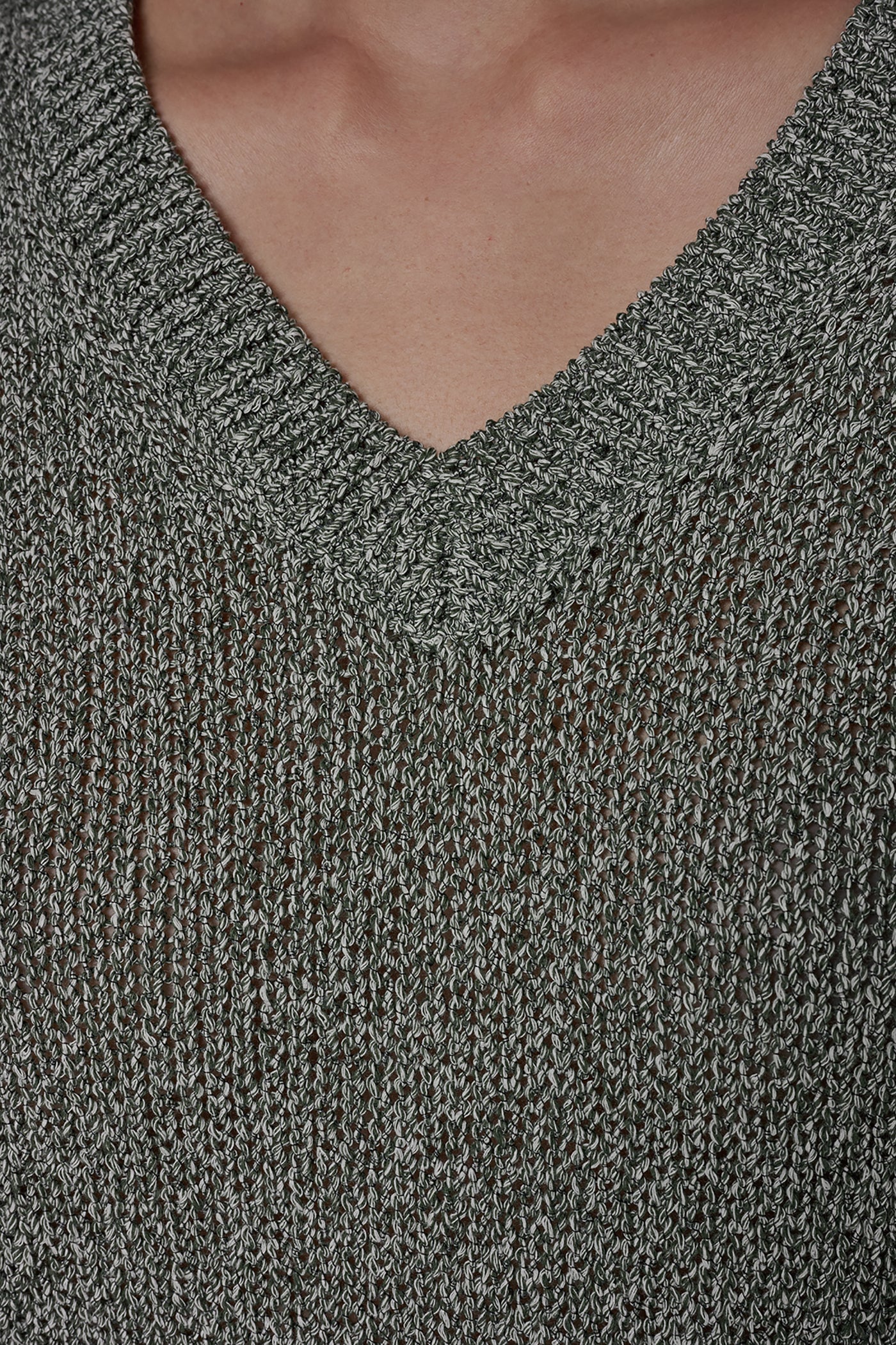 Donna Karan | SHORT SLEEVE MÉLANGE EASY SWEATER