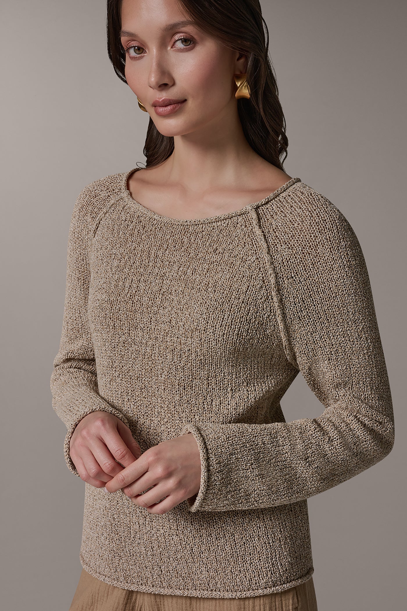 Donna Karan | LONG SLEEVE EASY SWEATER