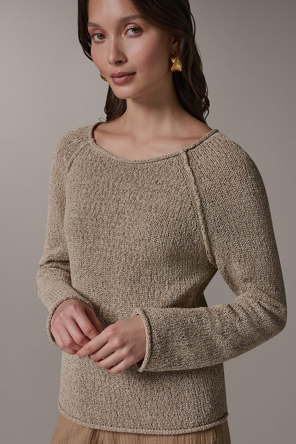 Donna Karan | LONG SLEEVE EASY SWEATER