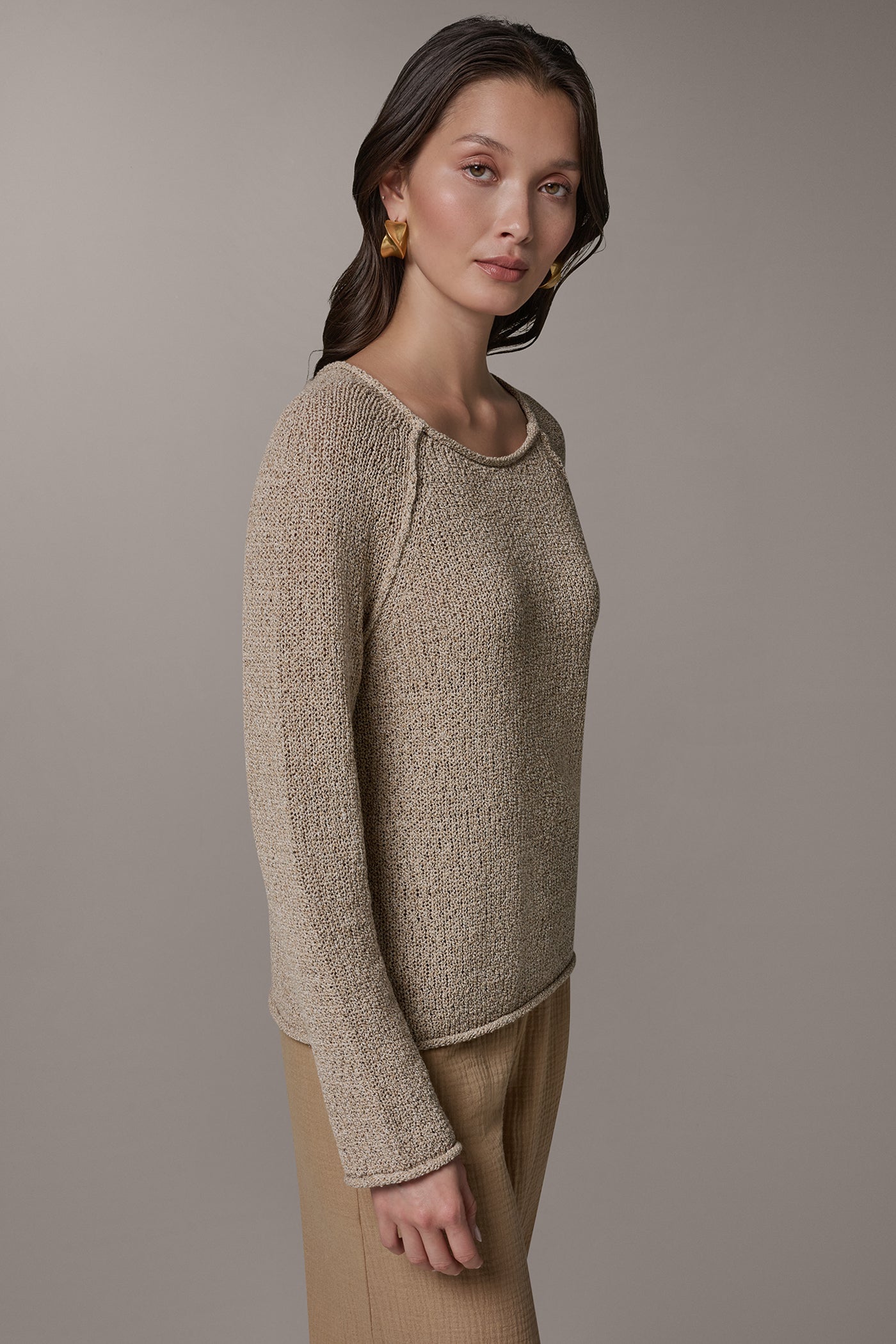 Donna Karan | LONG SLEEVE EASY SWEATER
