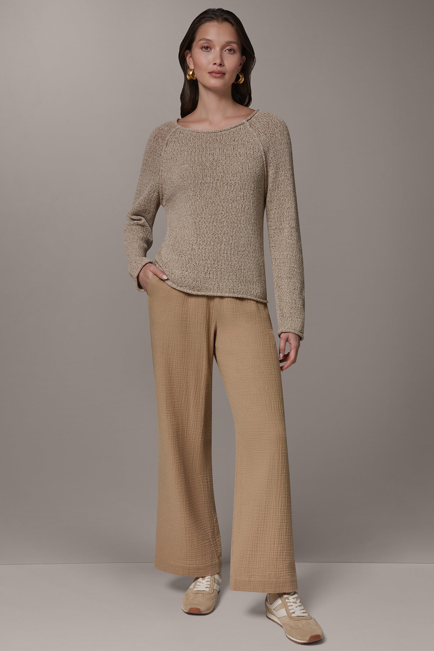 Donna Karan | LONG SLEEVE EASY SWEATER