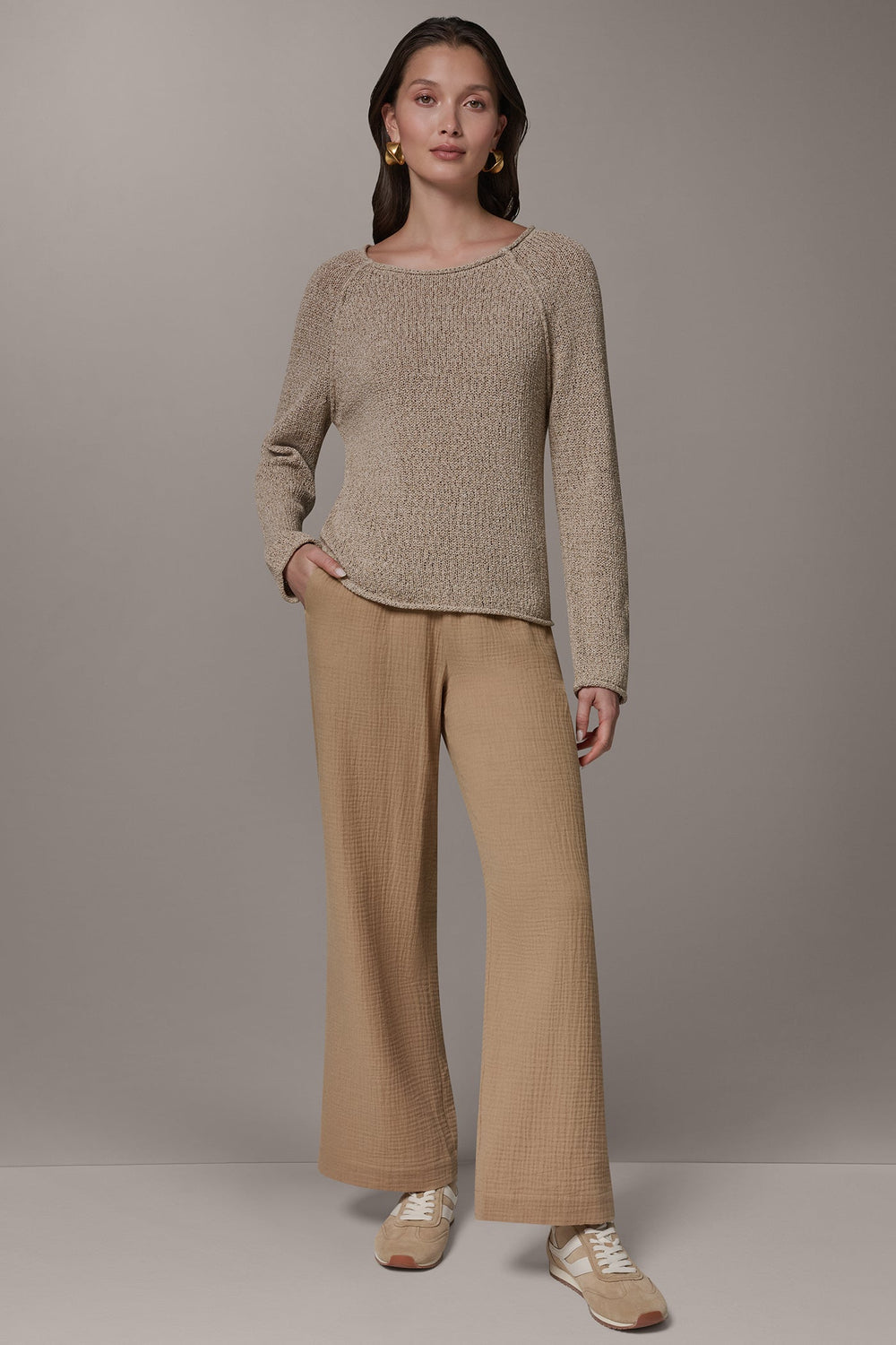 Donna Karan | LONG SLEEVE EASY SWEATER