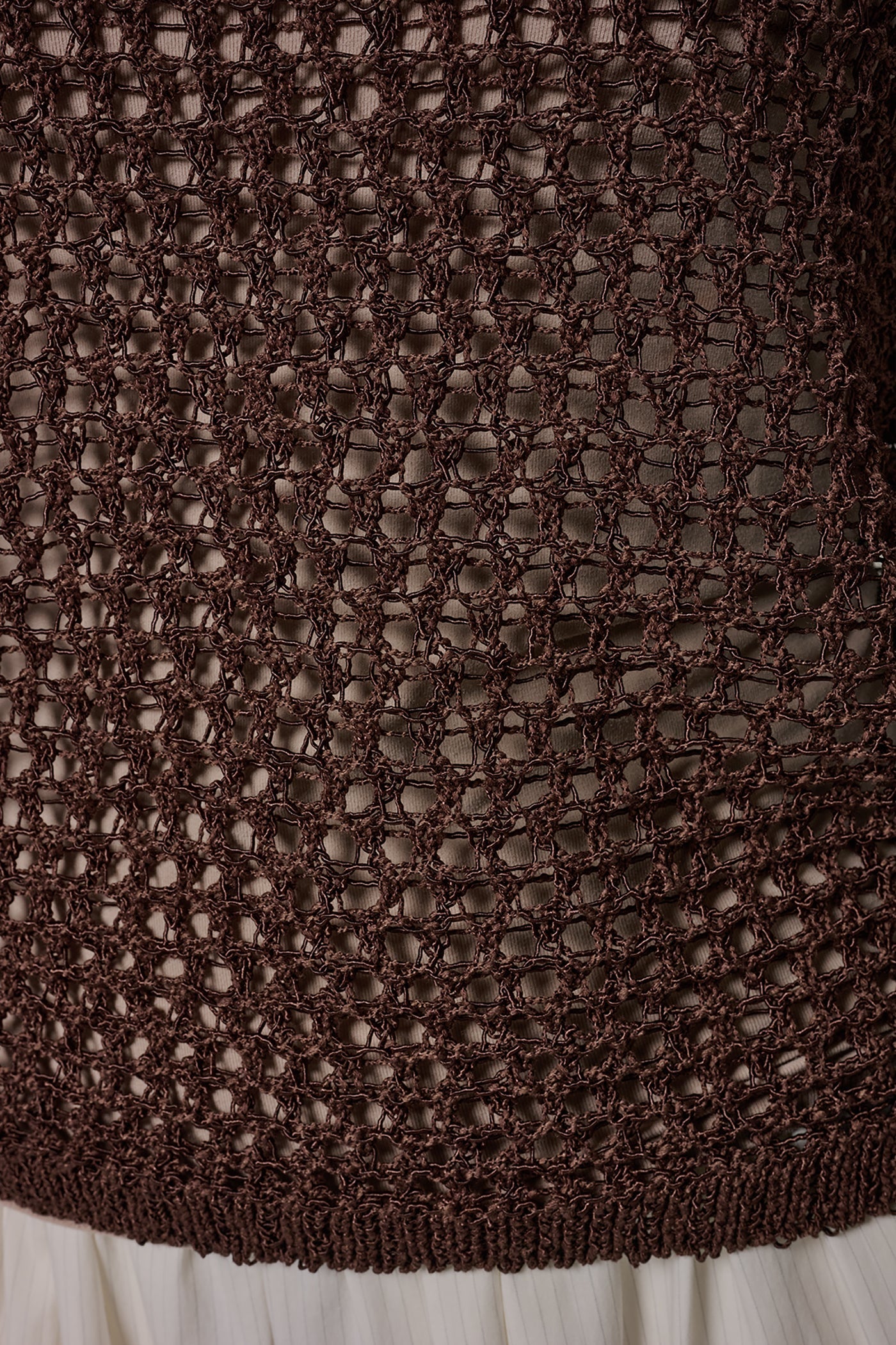 Donna Karan | SHORT SLEEVE OPEN STITCH SWEATER