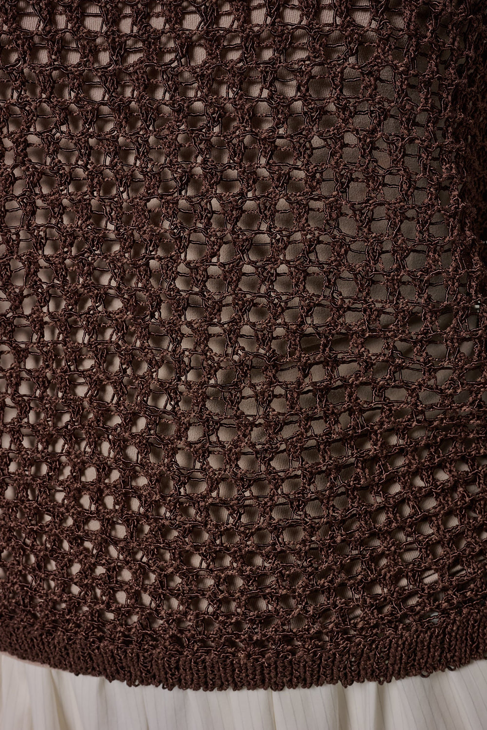 Donna Karan | SHORT SLEEVE OPEN STITCH SWEATER