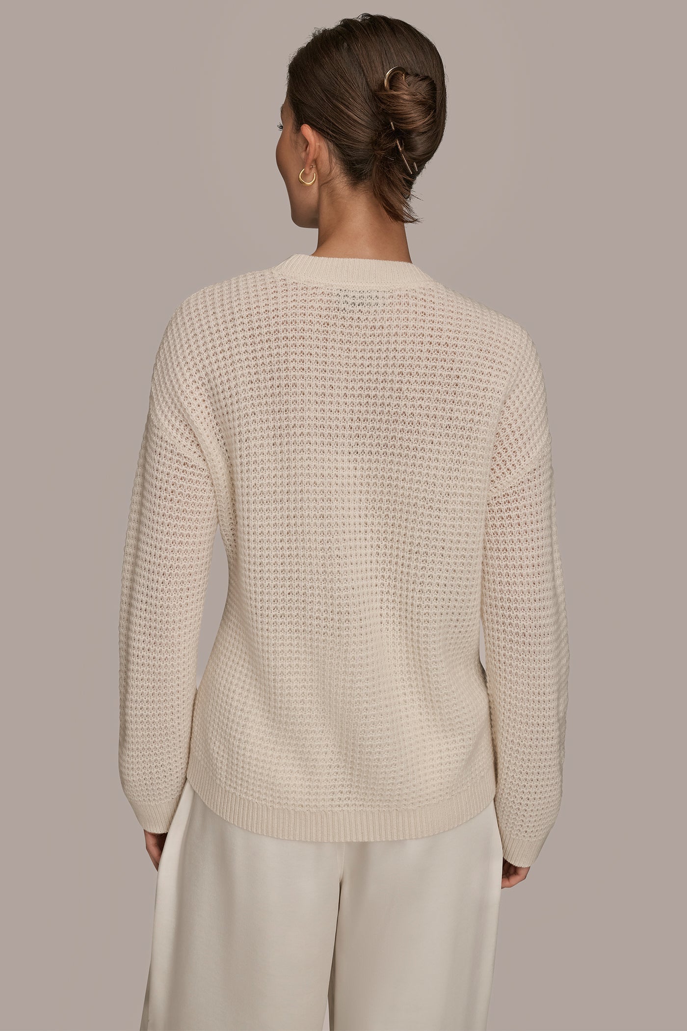 Donna Karan | WOOL AND CASHMERE-BLEND POCKET SWEATER