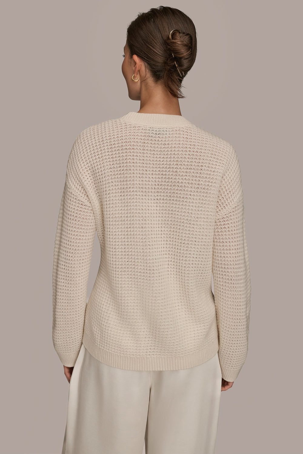 Donna Karan | WOOL AND CASHMERE-BLEND POCKET SWEATER