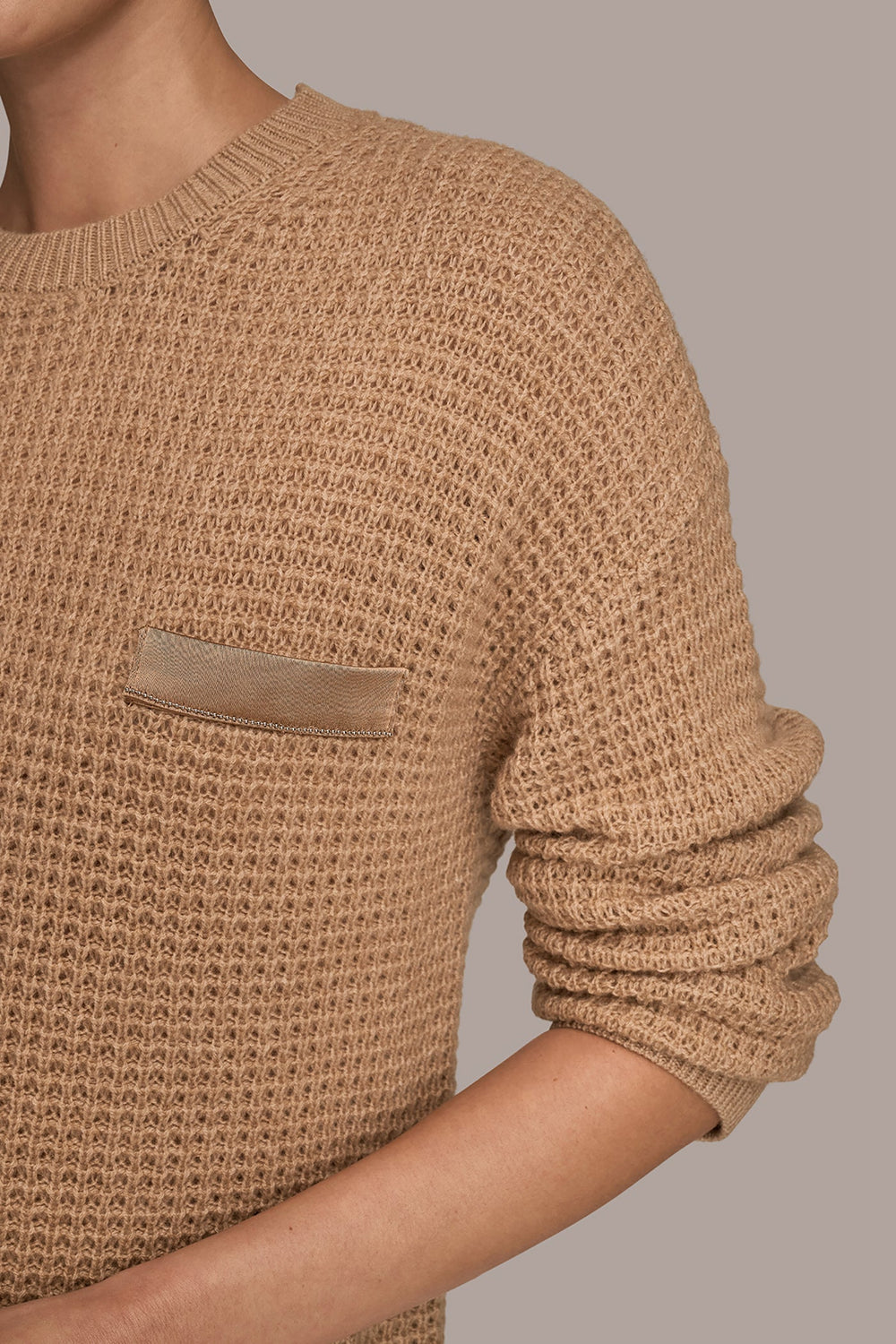 Donna Karan | WOOL AND CASHMERE-BLEND POCKET SWEATER