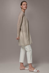 Donna Karan | LONG GRID STITCH CARDIGAN