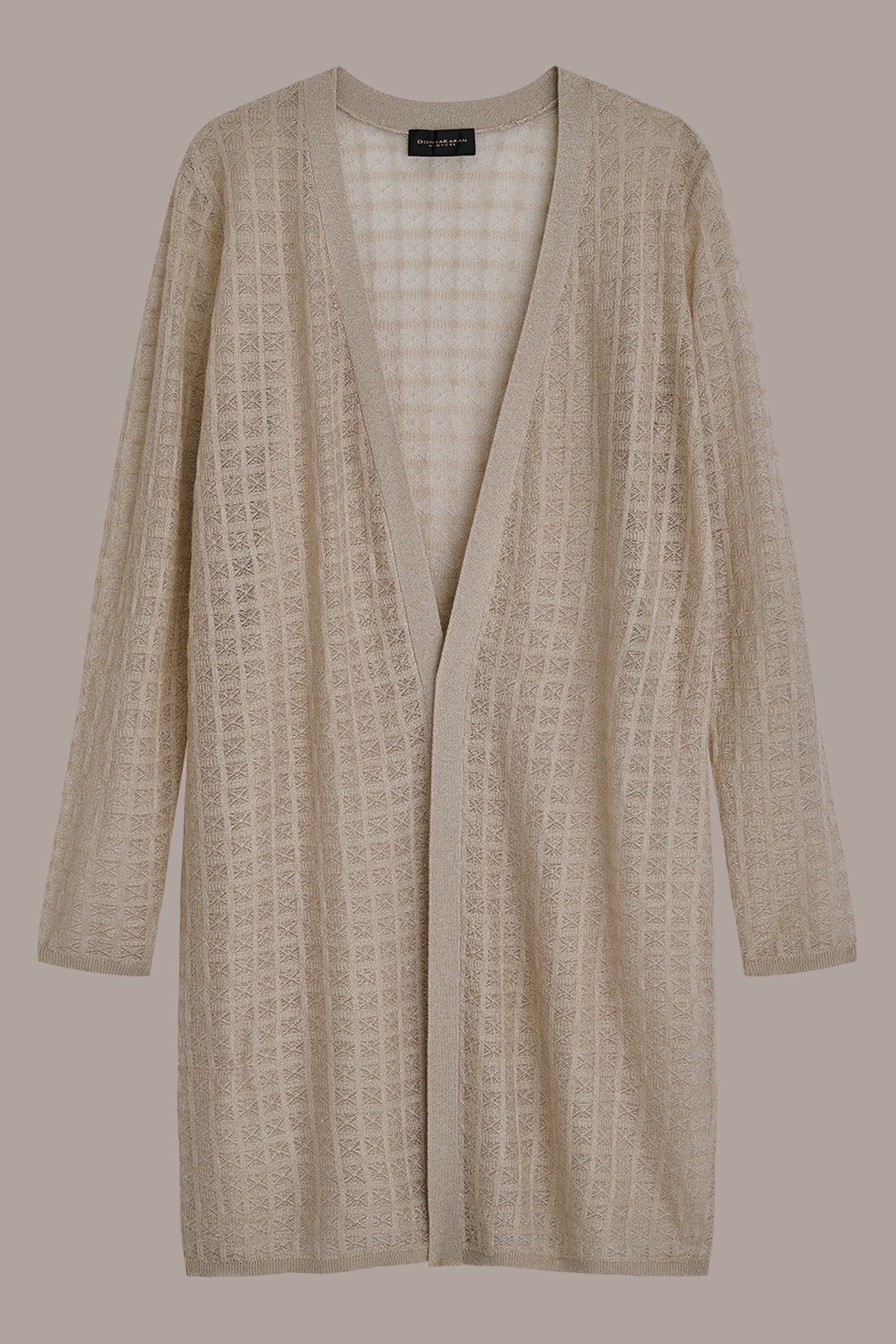 Donna Karan | LONG GRID STITCH CARDIGAN